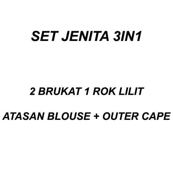 3in1 Set Kebaya Jenita Premium BRUKAT CORD Tulang SETELAN KEBAYA KONDANGAN WISUDA SERAGAM MURAH