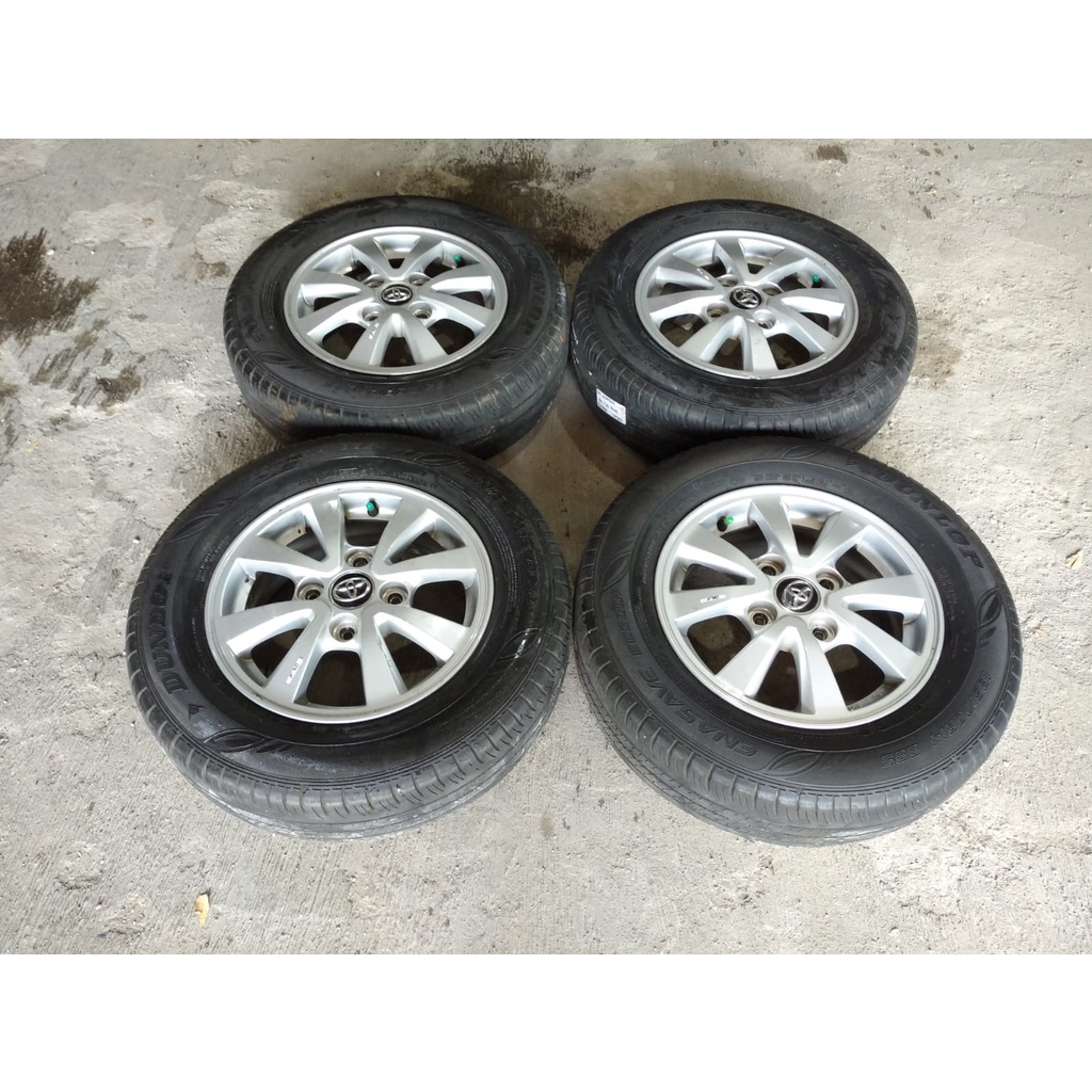pelek velg mobil std oem ori avanza ring 14 ban 185/70/14 dunlop pcd 4/114 bisa buat xenia livina