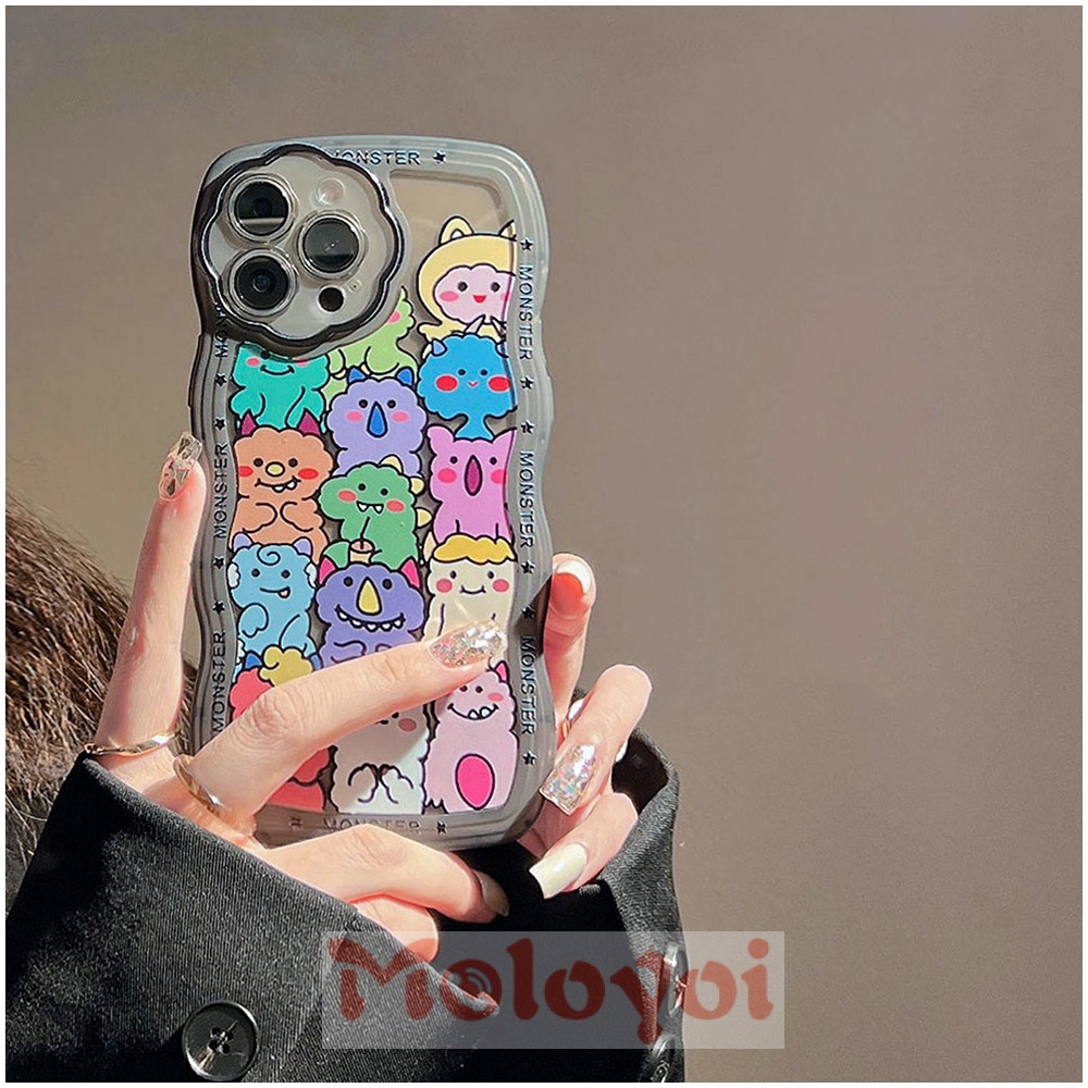 Soft Case Motif Kartun Monster Kecil Untuk IPhone 13 11 12 Pro MAX XR 7 8 Plus 6 6s Plus XS MAX X SE 2020