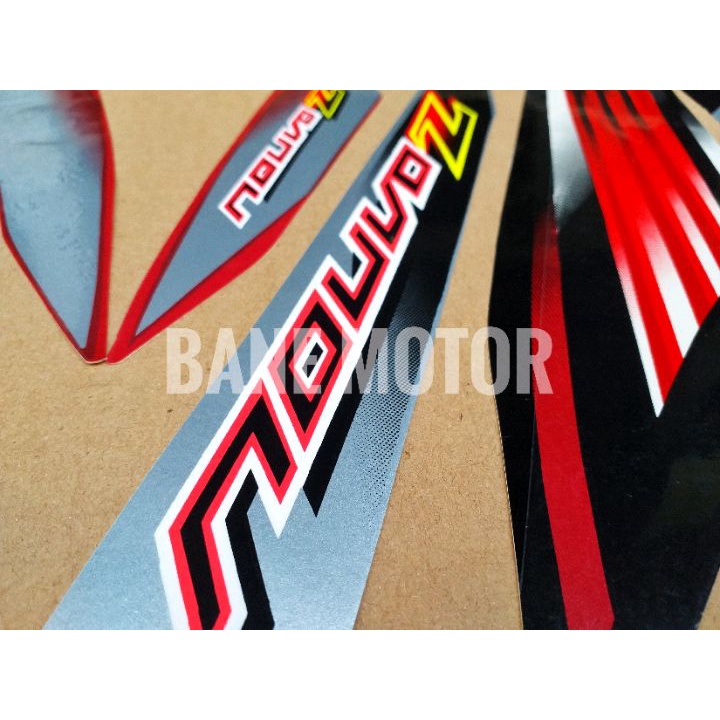 stiker Nouvo Z hitam merah - stiker body Yamaha Nouvo Z silver hitam merah - striping Yamaha Nouvo Z