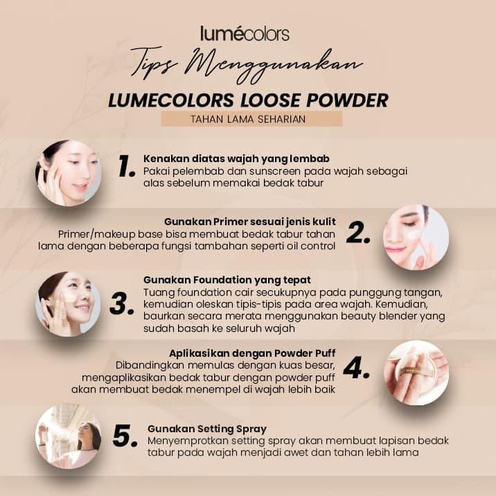 Lumecolors Bali ~ Bedak Tabur Loose Powder 4 Warna Light Light Neutral Medium Neutral Golden Tan