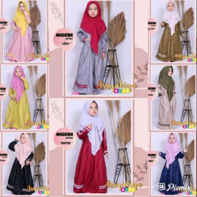 Madena Series by Assyabiya (1 set dengan Khimar)