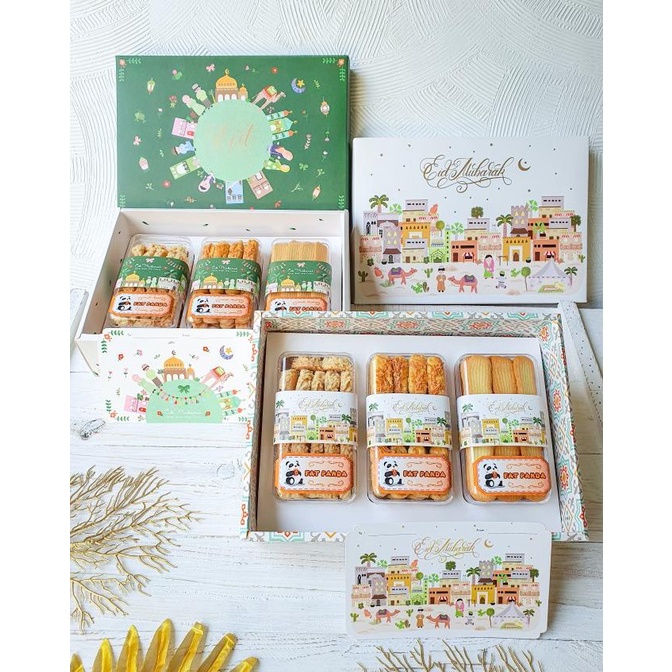 

Hampers Lebaran Kue Kering Set Of 3 By Fatpandadessert Sarahasana_