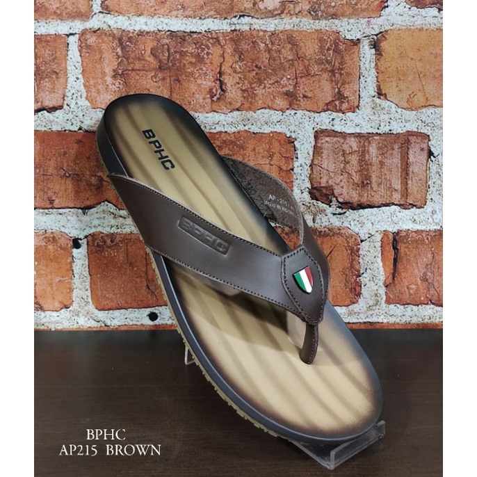 Sandal pria BPHC sandal jepit bahan kulit asli