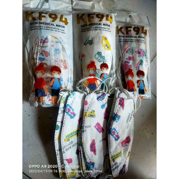 MASKER ANAK KF94 MOTIF ISI 10PCS