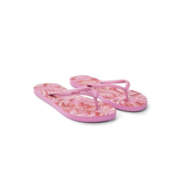 Sandal Wanita Ripcurl Sun Rays Floral Open Toe Shapers Thong Flip Flops - Red/Pink