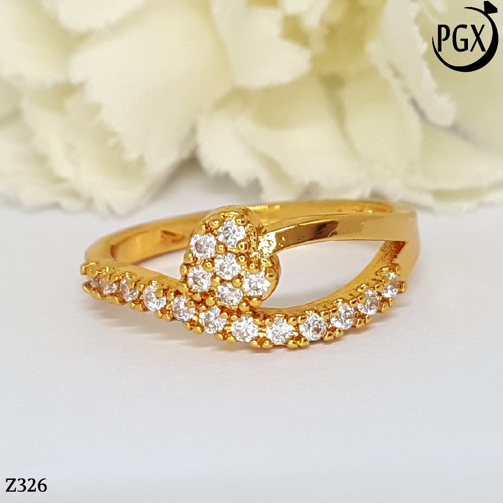 PGX Cincin Xuping Wanita Perhiasan Lapis Emas Aksesoris Fashion Premium - Z326