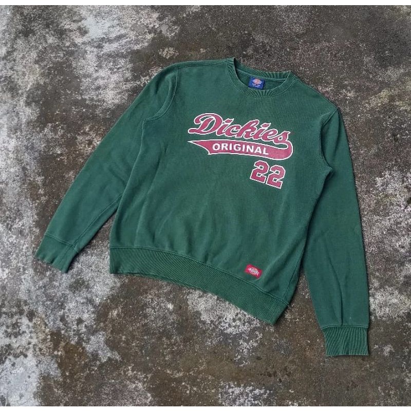 2 pcs Hoodie Dickies abu² font rare & Crewneck Dickies ijo botol