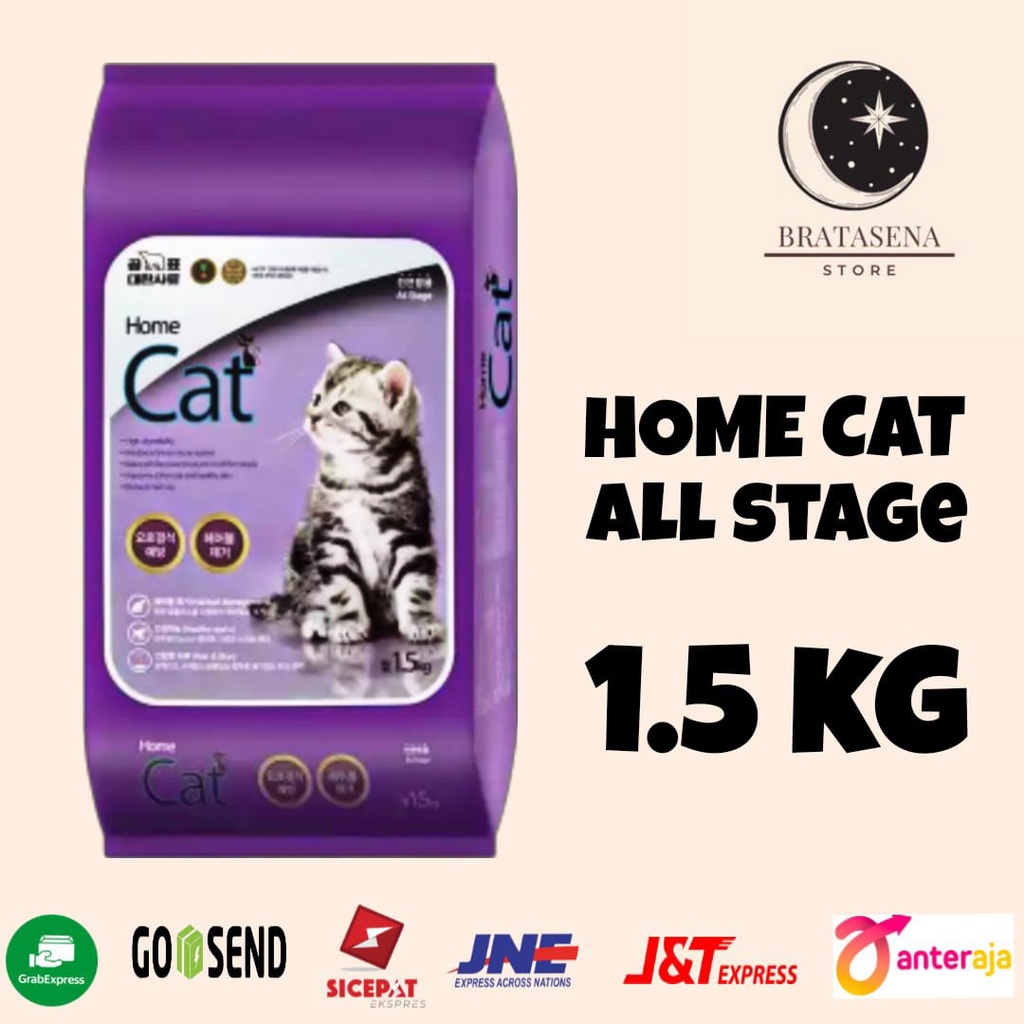 HOME CAT ALL STAGE DRY CAT FOOD / MAKANAN KUCING 1,5 KG FRESHPACK