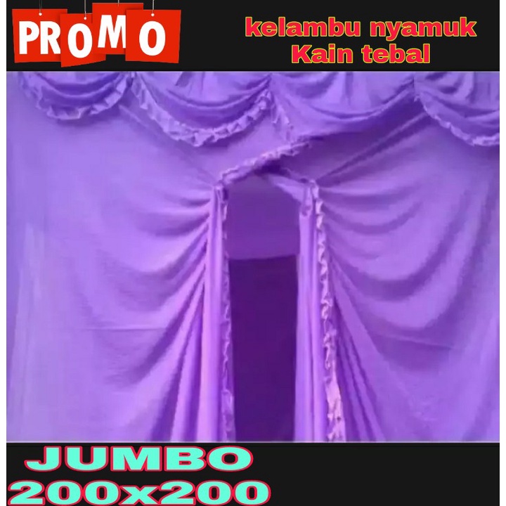 KELAMBU NYAMUK KAIN TEBAL KELAMBU ANTI NYAMUK UKURAN JUMBO 200X200 KELAMBU KAMAR TIDUR MODERN