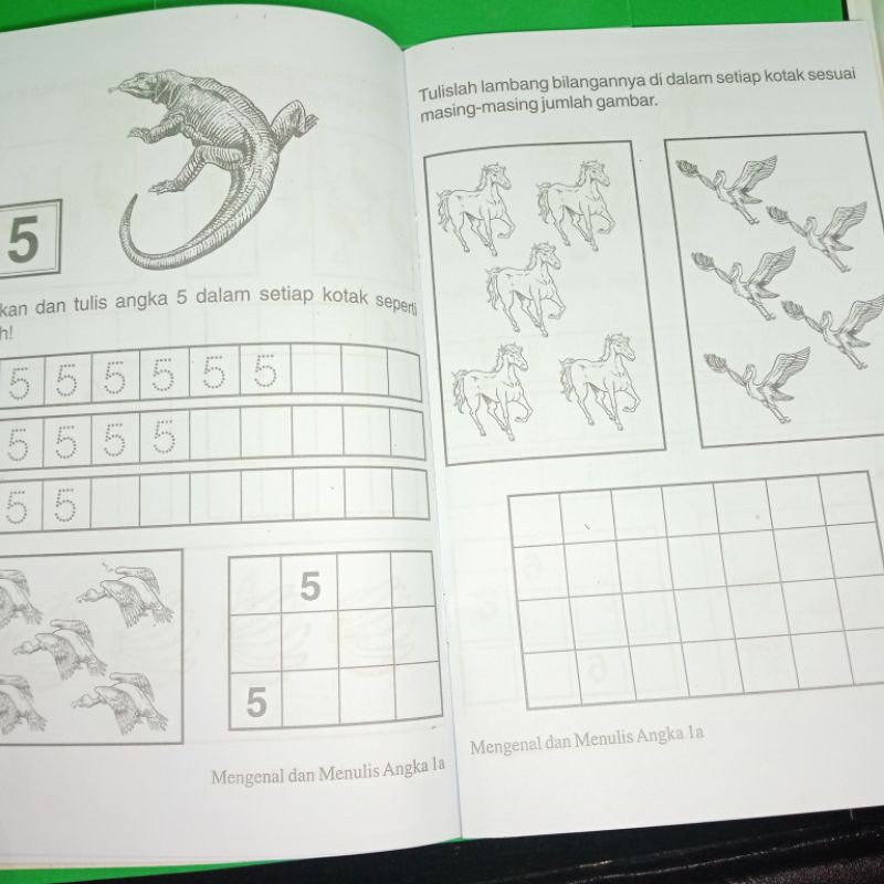 buku mengenal dan menulis angka 1A 32 halaman (15×25cm)