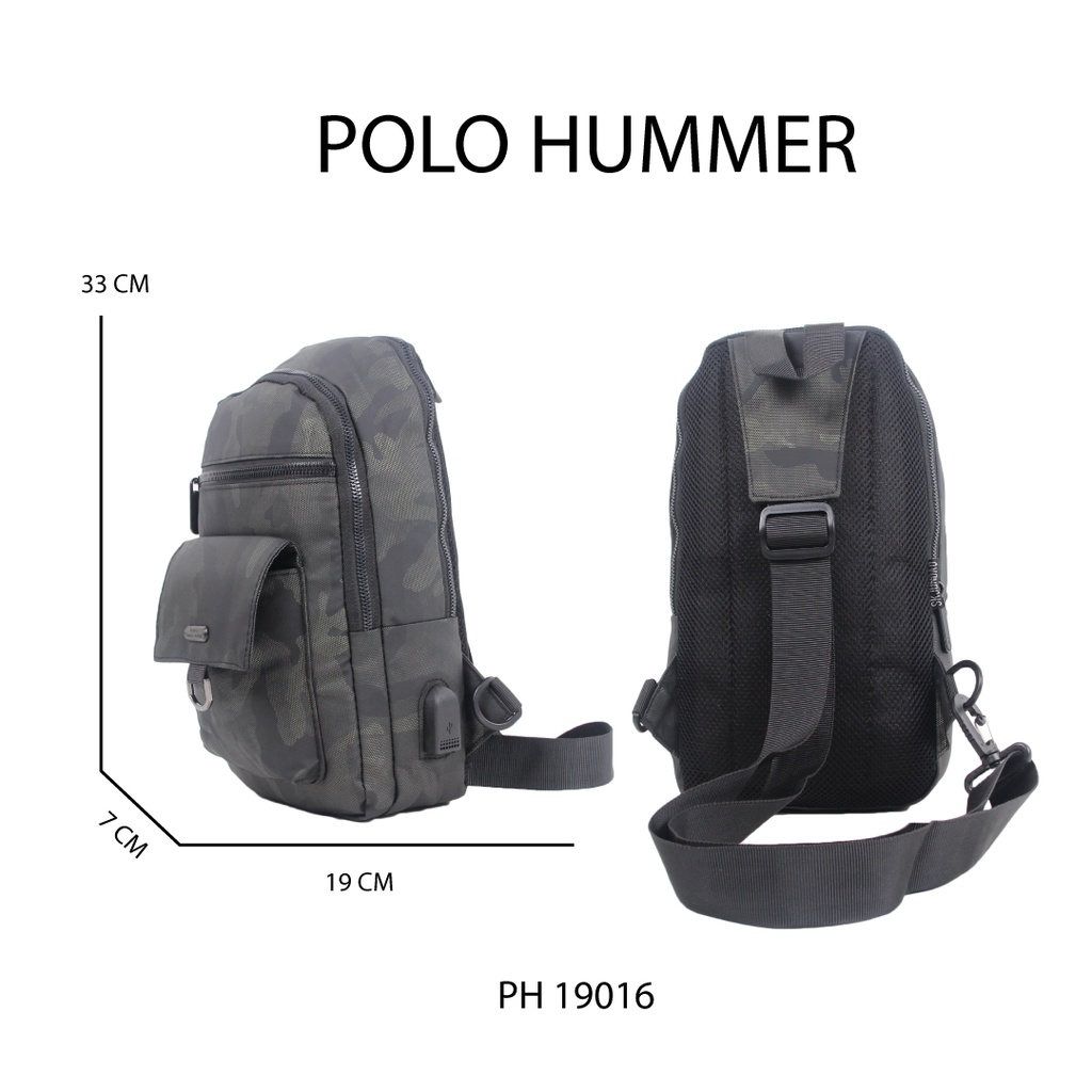 Tas Selempang Bahu Pinggang Punggung POLO HUMMER Aksesoris Pria Termurah Premium