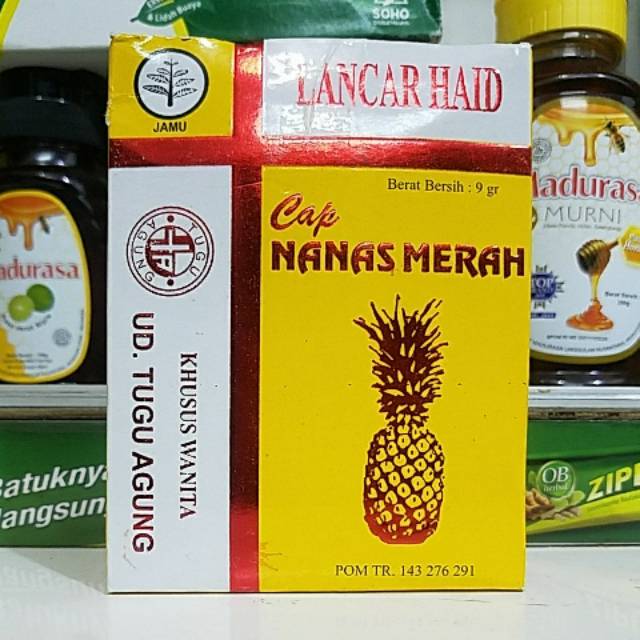 Jamu Lancar Haid Cap nanas merah