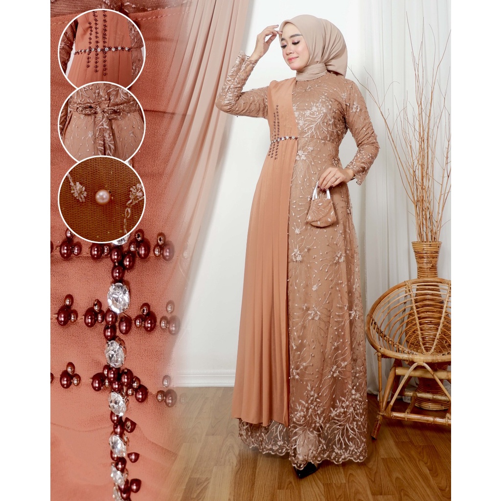 LORA FASHION - CAMILA DRESS - GAMIS MUSLIMAH/GAMIS WANITA/GAMIS PESTA/GAMIS LEBARAN/GAMIS WISUDA/GAM