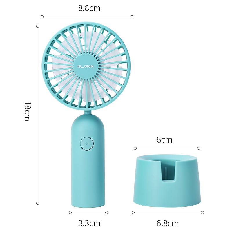 Nusign Mini Fan / Kipas Mini 2200 mAh Bisa Diputar Material ABS NS916