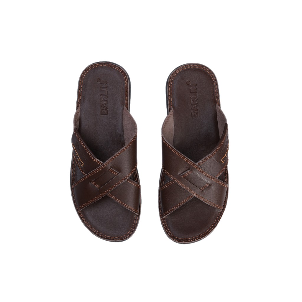 Sandal Casual Kulit Pria - Sendal Terlaris Slop Barlin Original - SM05