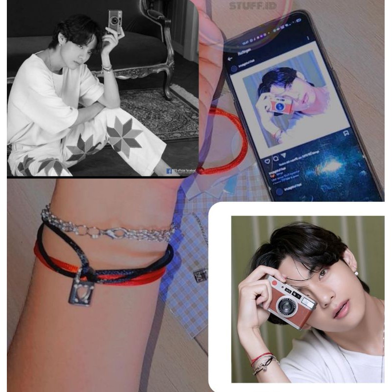 GELANG TAEHYUNG V BTS GELANG TALI GEMBOK SUDAH DAPAT 3PCS