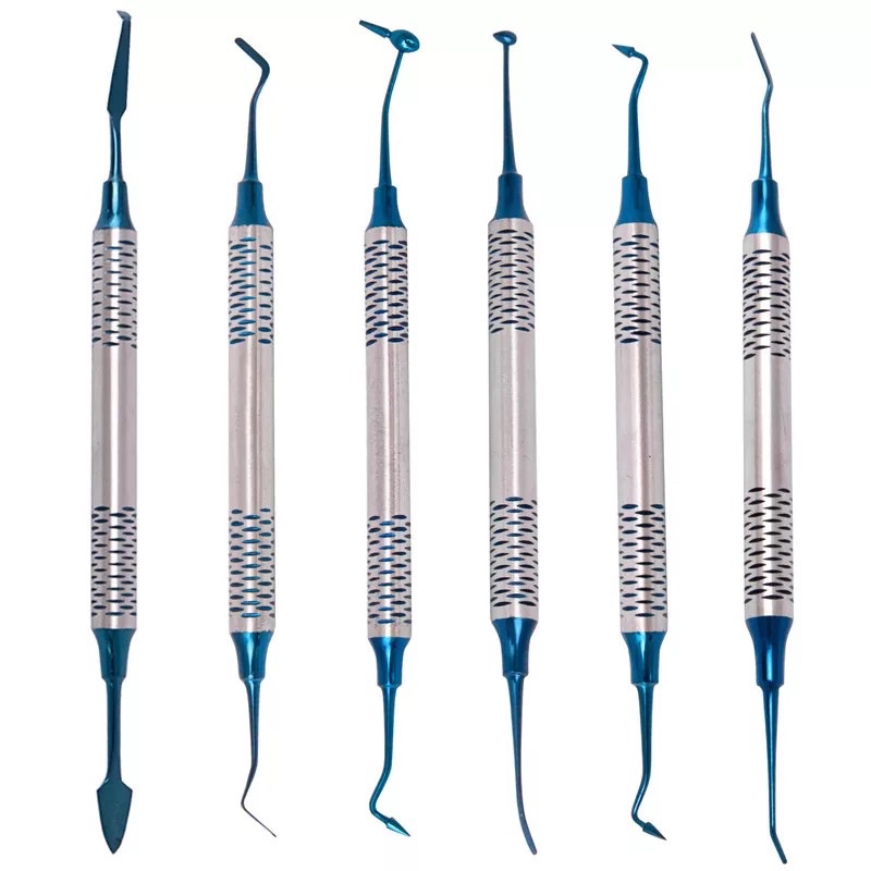 Set plastik plastis composite filling instrument instrumen anti lengket tambal gigi titanium komposit teflon