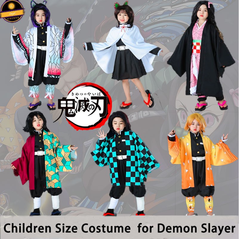 kostum cosplay anak demon slayer kimetsu no yaiba tanjiro nezuko shinobu zenitsu giyuu japan anime