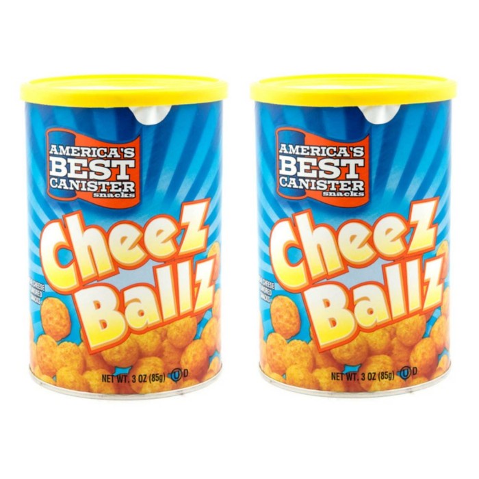 

INSTANT-CAMILAN- BUNDLE OF 2 CHEEZ BALLZ AMERICAS BEST CANISTER SNACKS 85 GRAM USA -CAMILAN-INSTANT.