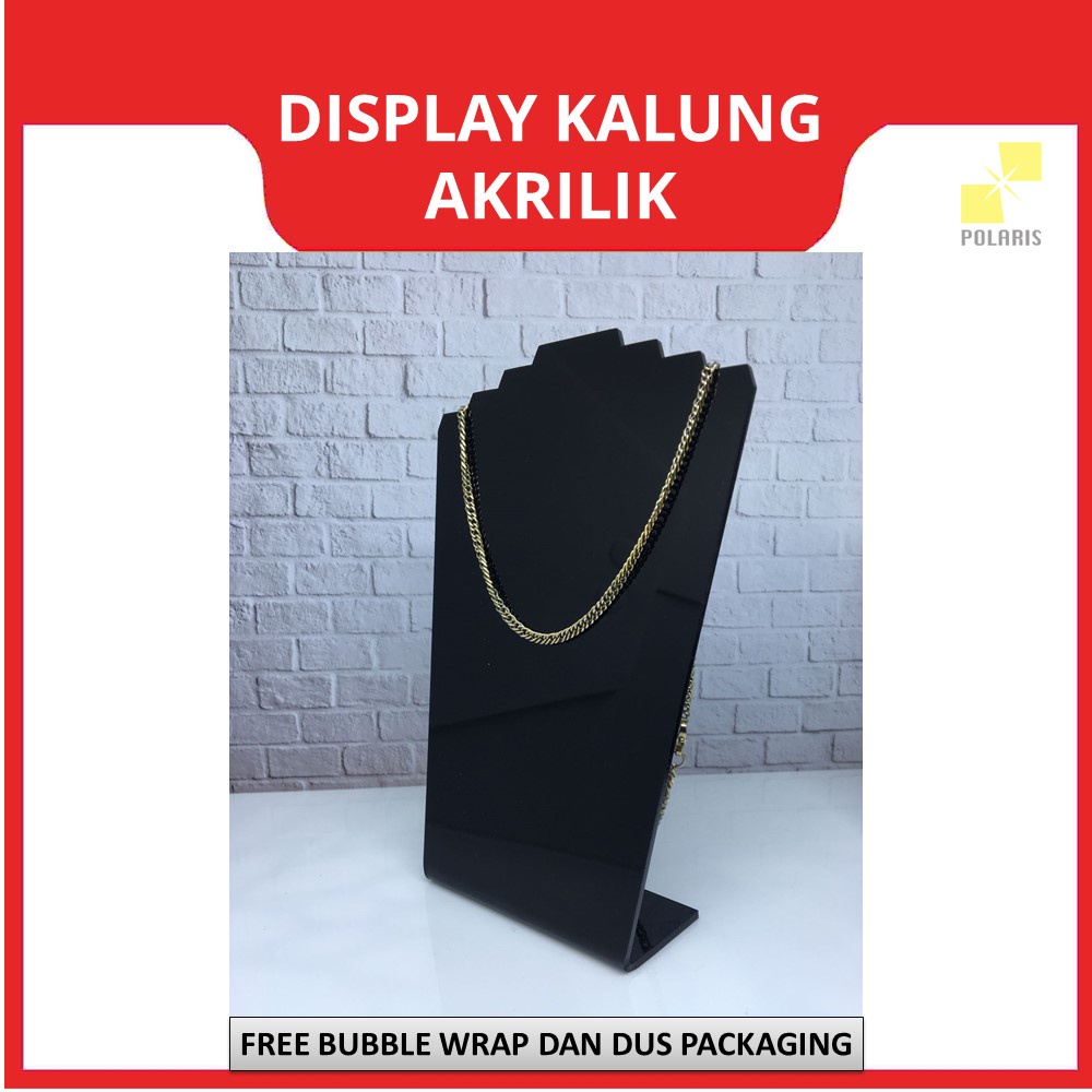 DISPLAY STAND KALUNG ACRYLIC - PAJANGAN ETALASE PERHIASAN TEMPAT KALUNG - DISPLAY MINI KALUNG AKSESORIS AKRILIK