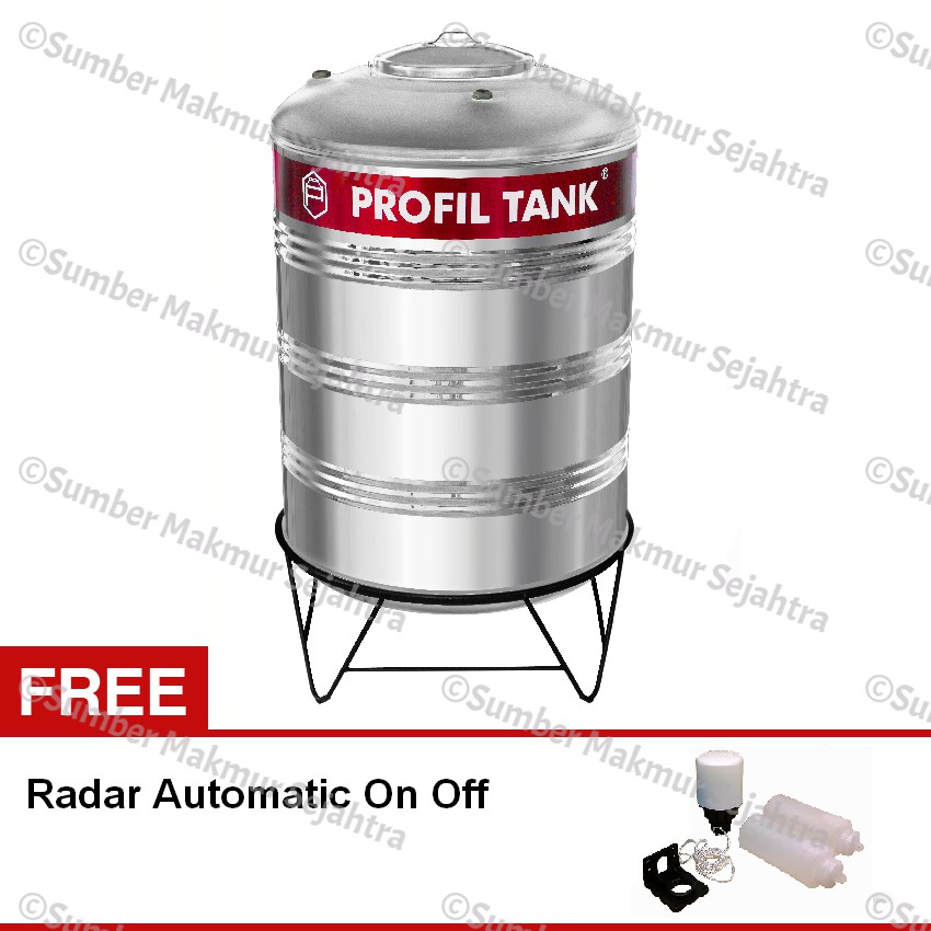 Tangki Air / Tandon / Toren Profil Stainless 2500 Liter - PS 3300
