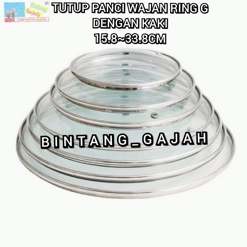 TUTUP KACA PANCI WAJAN DAN TEFLON RING G MURAH (ada kaki)