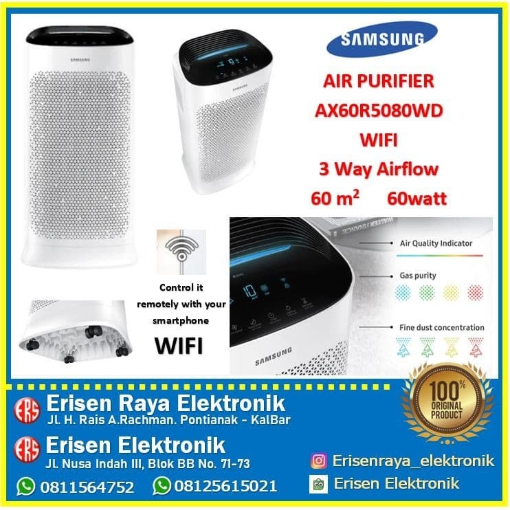 SAMSUNG Air Purifier - AX60R5080WD / Penyaring Udara - Garansi RESMI