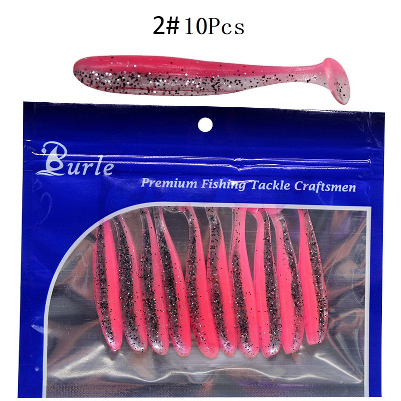 10 Pcs Umpan Pancing Soft Bait Bentuk Cacing Ukuran 5.5cm / 1.2g