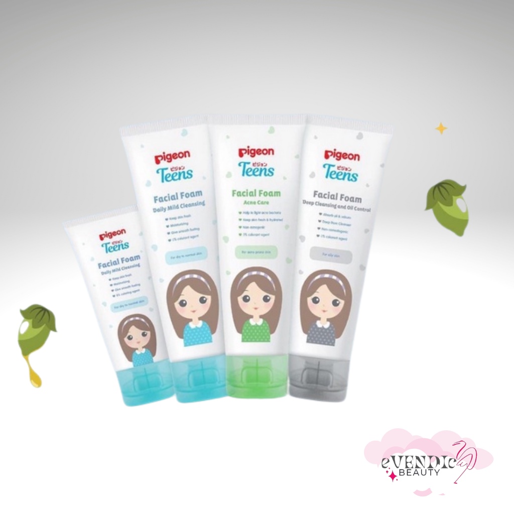 PIGEON TEENS Daily Facial Foam / Anti Acne Facial Foam / Oil Control Facial Foam ORIGINAL BPOM sabun