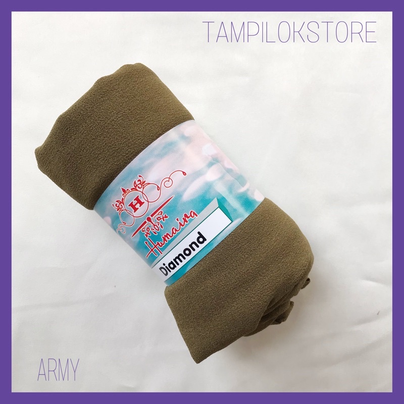 JILBAB PASHMINA SABYAN DIAMOND ITALIANO HIJAB PREMIUM-ARMY