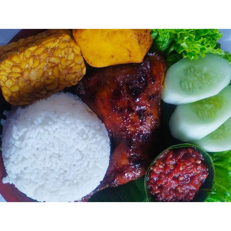 

paket ayam bakar tahu+tempe