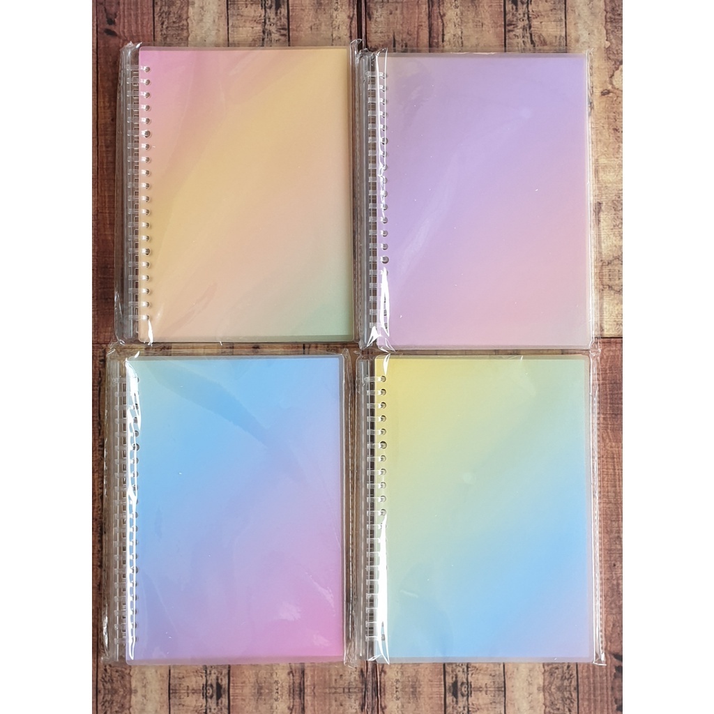 Binder Notepad Gradasi - Notebook Spiral Wengu A5 Warna Gradient Ring Plastik Bisa Direfill PL026