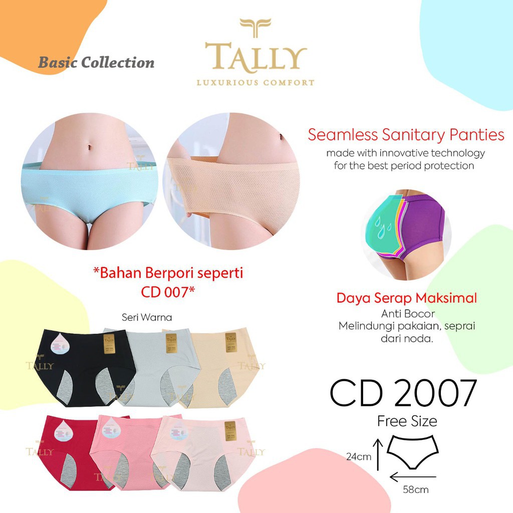 Celana Dalam Seamless Menstruasi Anti Tembus | Tally art C 2007