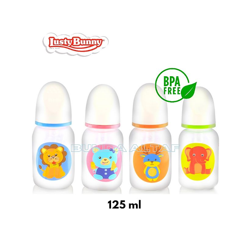 Botol Susu Bayi 125ml BPA Free Lusty Bunny [ Bunda Altaf ]