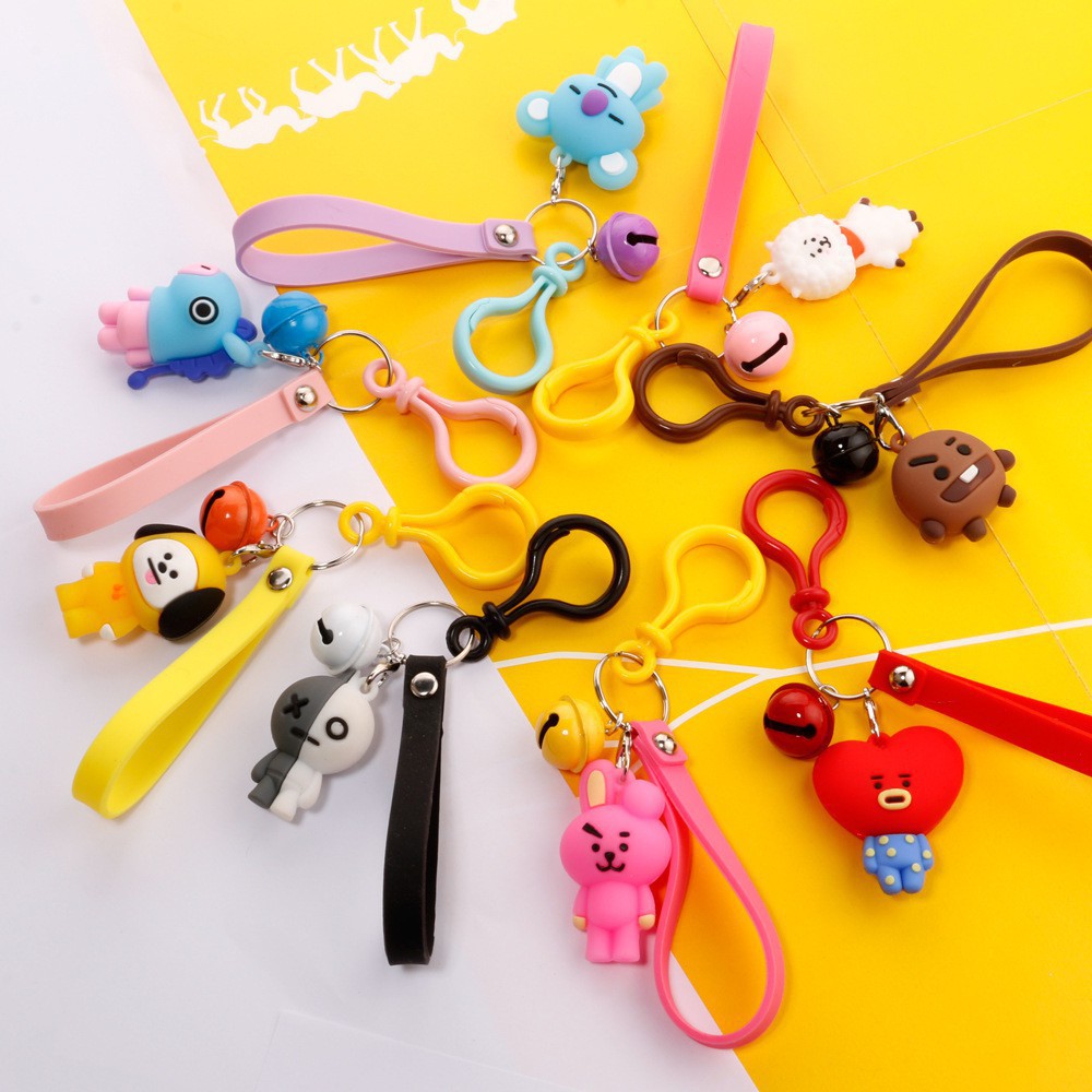 INFY - Gantungan Kunci Tas Boneka KPOP Keychain Motif BT21 Lucu Fashion Import A027 Murah COD