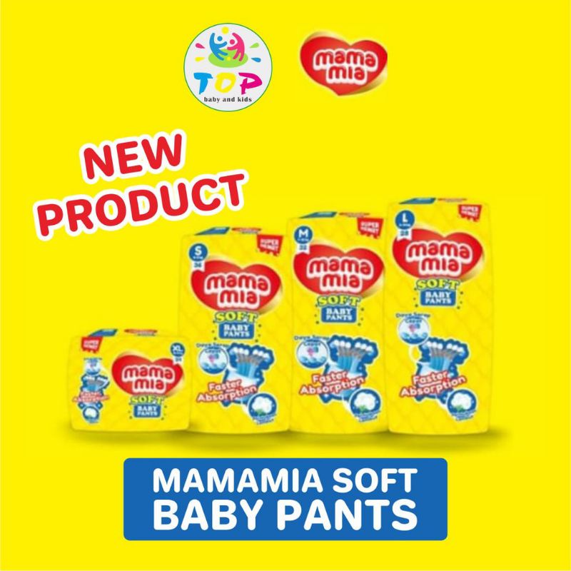 Mamamia Soft Pants S 36/M 32/L 28/XL 24/S36/M32/L28/XL24 / Pempers Mamamia / Diapers / Popok Sekali 