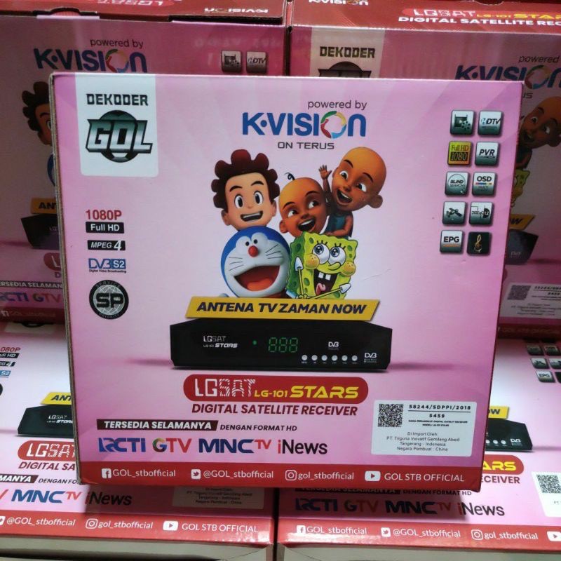 PARABOLA RECEIVER DIGITAL KVISION LGSAT STARS GOL K VISION C BAND KU BAND Gratis 1 MINGGU SIARAN LUAR