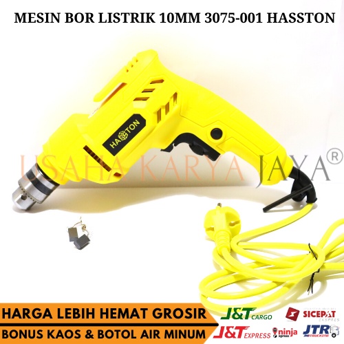 JUAL Mesin Bor 10mm 3075-001 HASSTON ORIGINAL TERBARU Bor Listrik Electric Drill Mesin Bor Tangan Listrik Produk Original Produk Terbaru Produk Tebaik  Produk Termurah  Mesin Bor Besi Bor Beton Bor Kayu  Bor Tembok Produk Terlaris Usahakaryajaya