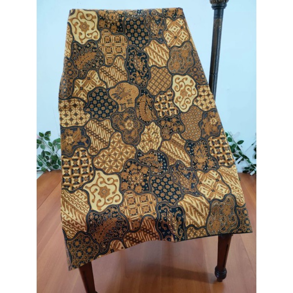 KAIN BATIK SOLO MOTIF SEKAR JAGAD NDERBOLO SEMI TULIS GENES WARNA ALAM
