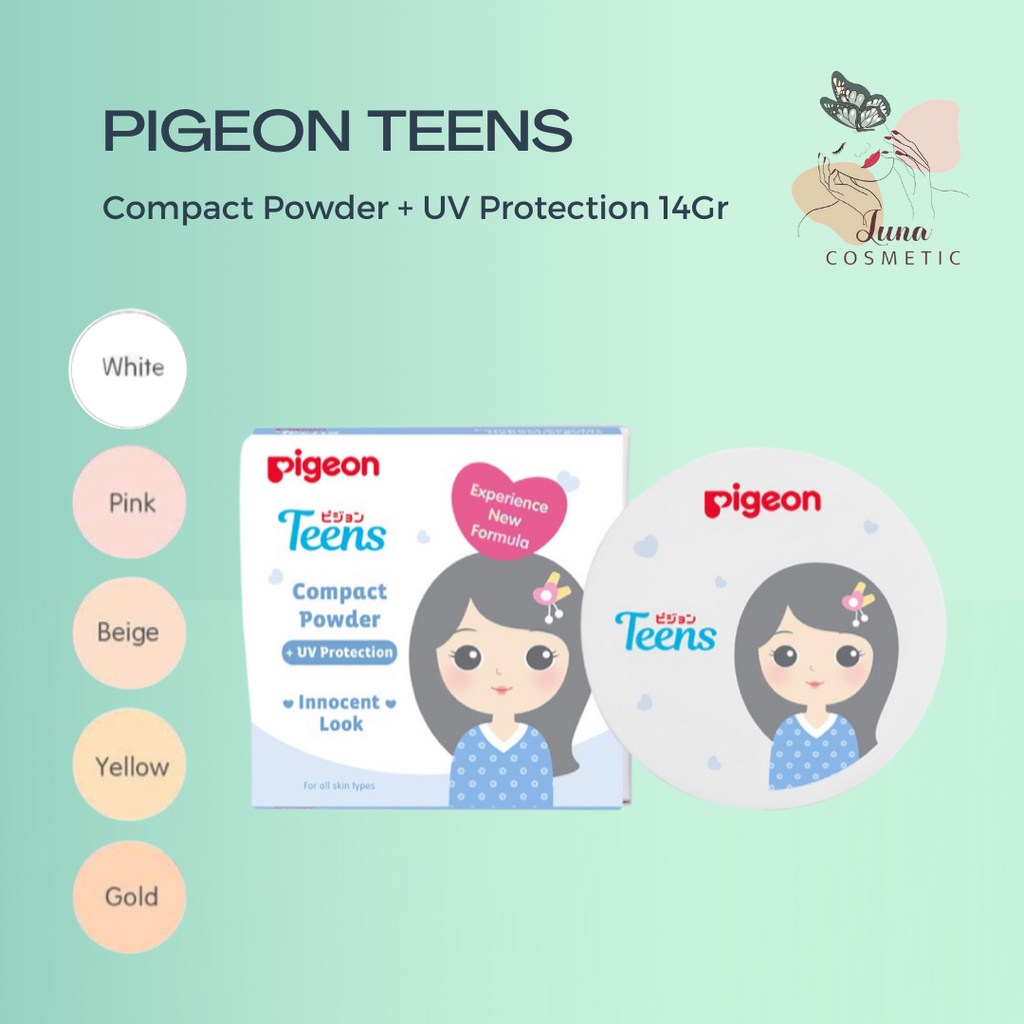 PIGEON Teens Compact Powder + UV Protection 14Gr / Bedak Padat Remaja