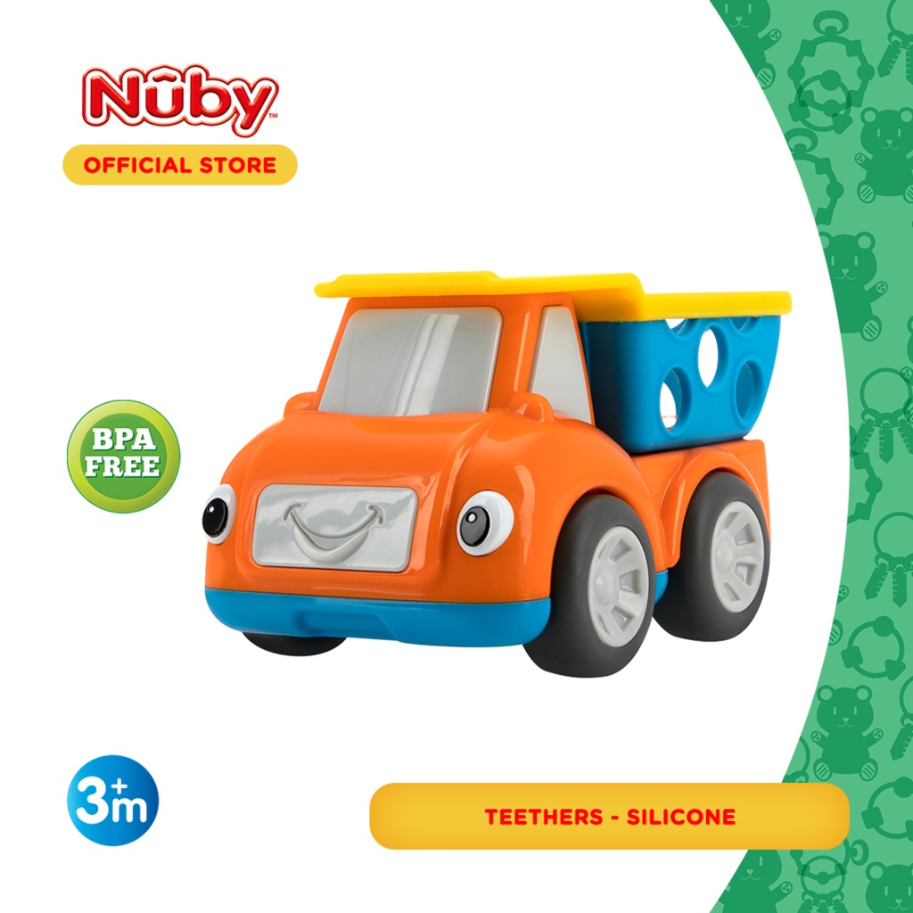 Nuby Baby Plays Pals 127658 - Mainan Sensori Anak Play Pals (Rattle Truck)