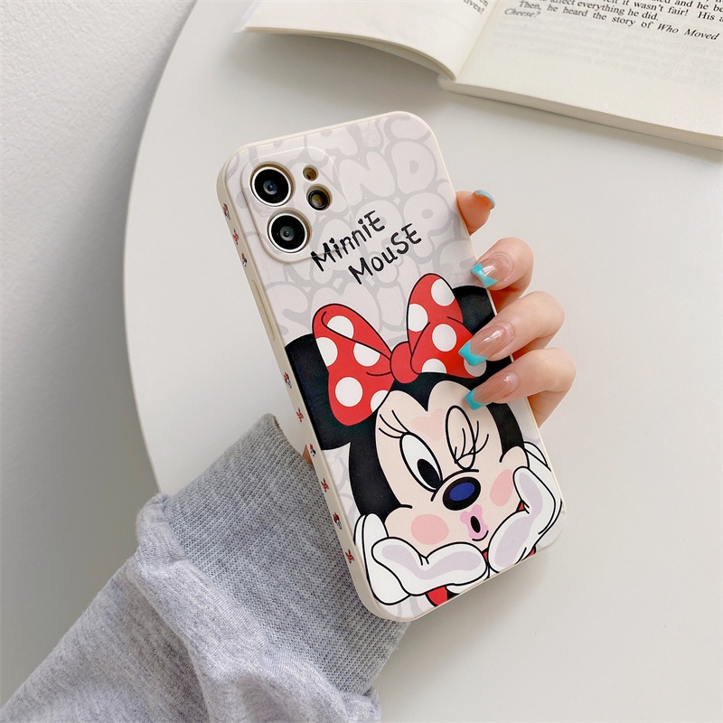 Mickey Minnie casing iPhone 12 pro max 11 pro max Xs max XR 7/8/se2020 7plus/8plus 6/6s plus Disney soft case anti-drop capa para iphone