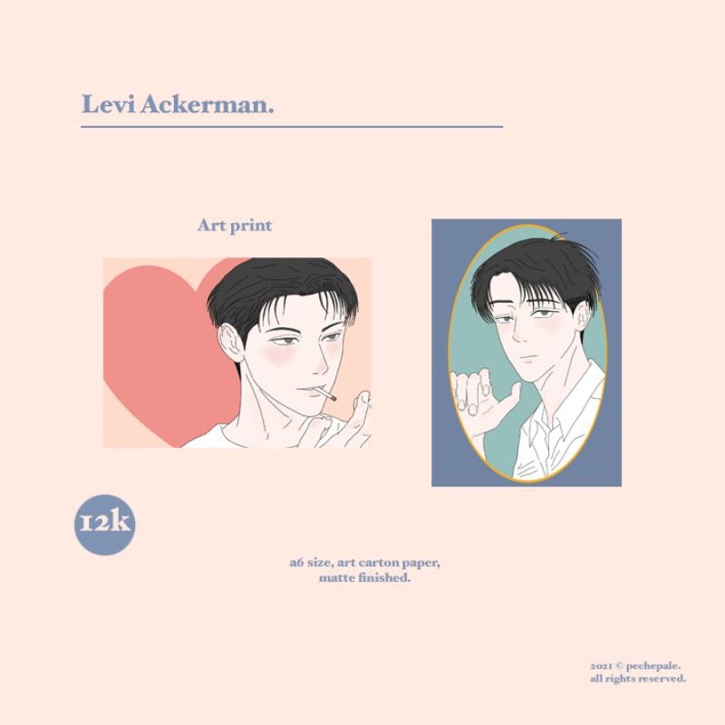 Attack on Titan Levi Art Print Postcard