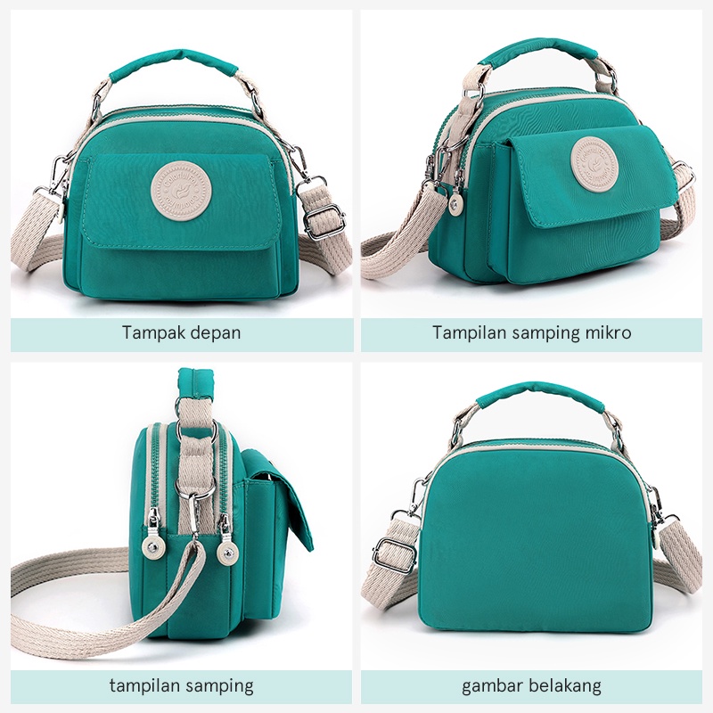 Hathin muii COLORFUL FOX 6258 Tas Selempang Wanita Sling Bag Wanita Tas Anti Air