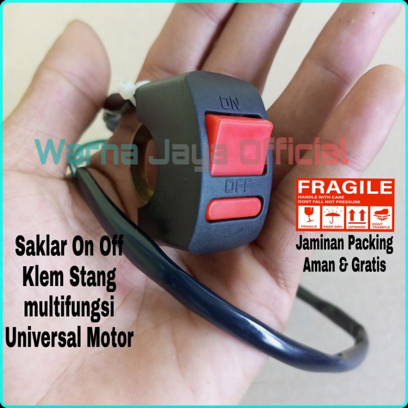 Saklar ON Off Klem Stang /Saklar Tombol On Off / Switch Saklar On Off Universal Motor / Saklar On Of