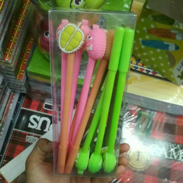 

Pulpen Gel karakter Buah isi 12 pcs