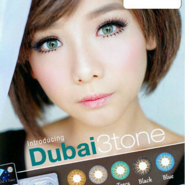 SOFTLENS DUBAI 3TONE KOREA 20.8mm/water : 55%/MASA PAKAI : 12BULANAN