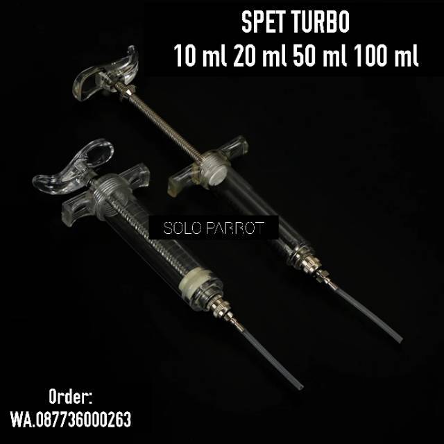 Spet Turbo Import untuk Meloloh Anakan Burung Parrot