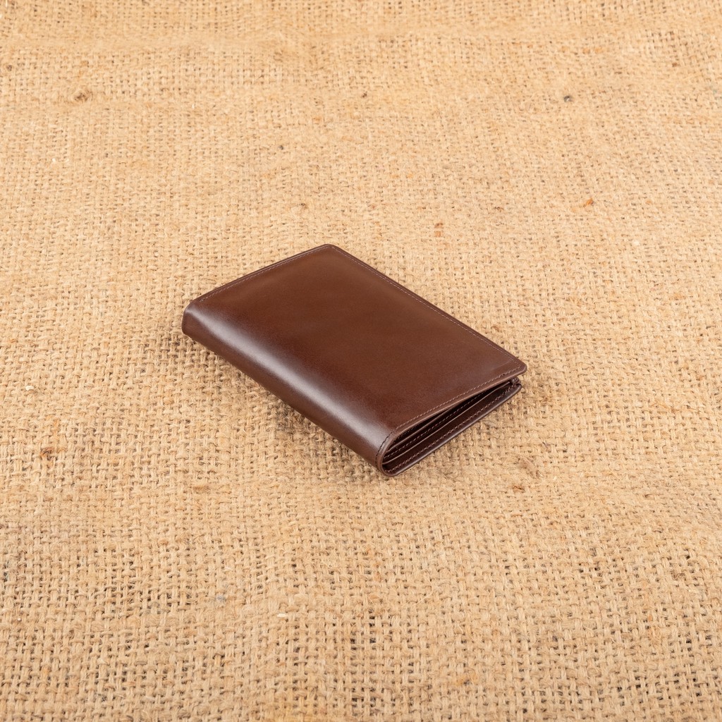 Dompet kulit Pria Wanita Panjang Dompet Kulit Asli Muat Banyak Kartu Warna Coklat